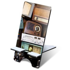 MDF Mobile Phone Stand - Vintage Radio Retro Music 60's 70's #52378