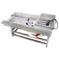 110V Stainless Steel Dual-motor Linear Vibrating Screen with 10mm Long Strip