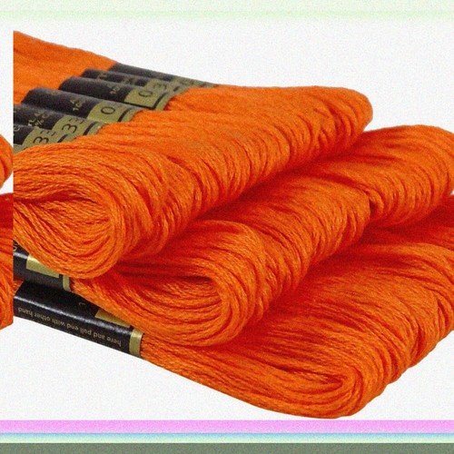 SunnyStitch Orange Embroidery Floss - Perfect for Cross Stitch & Hand Embroidery - Picture 5 of 7