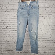 Madewell The Perfect Vintage Jean Light Wash High Rise Distressed 25 26X 28 