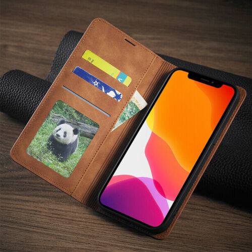 Leder Hülle für iPhone 15 14 13 12 11 Pro Max XS XR 87+ Flip Wallet Handy Cover - Bild 7 von 23