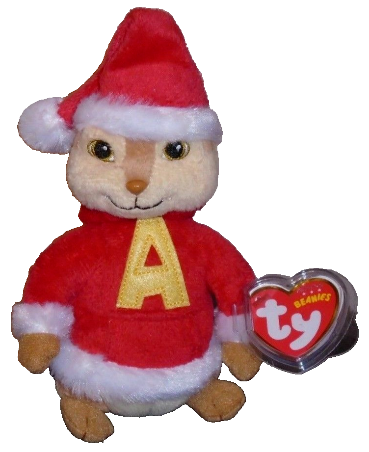 アルビン チップマンクス サンタ ぬいぐるみ Ty Alvin Chipmunk Santa The Squeakquel Movie 7