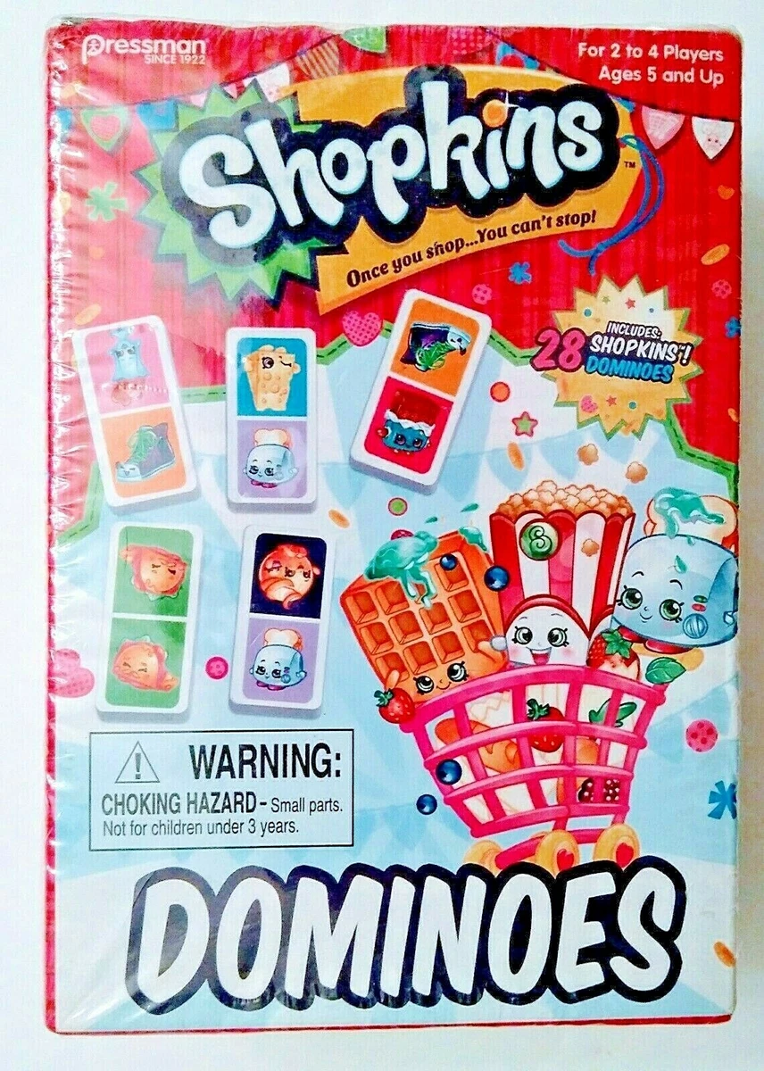 Shopkins Dominoes. Pressman Toys. 28 Pcs. 2 4 Players. Ages 5