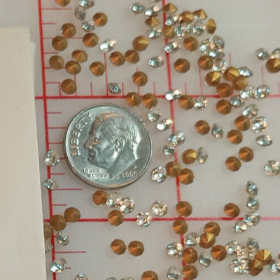 #ad 1200 Vintage Crystal Rhinestones Czech Point Back #12 EZ Clean Table Glitter $5.00