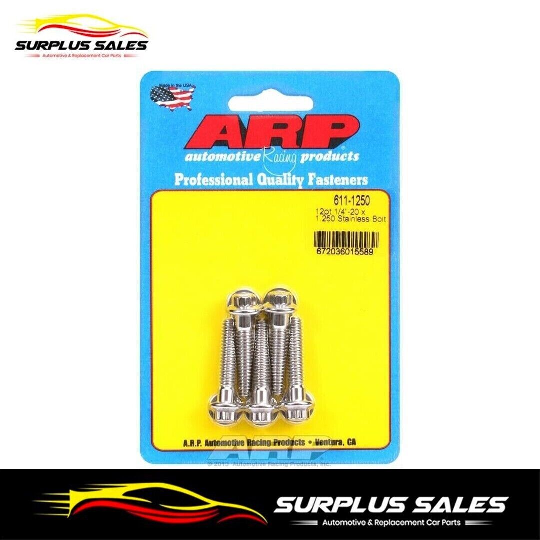 12-point Bolt Kit 5 Piece ARP 612-4250 Stainless Steel Bolts - 5/16-18 X  4.250 Inch 12-Point Bolt Kit (5 Pieces) 5 Piece Bolt Kit