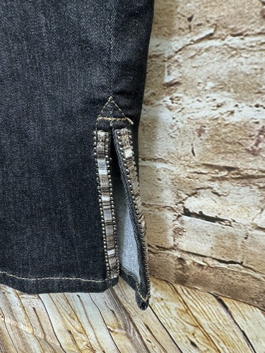 Pantalones de mezclilla Chicos perfectos elásticos novia pierna ajustada adornados al tobillo talla 3 = L - Imagen 6 de 8