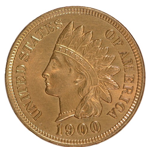 1900 Indian Head Cent Penny ~ UNC Details