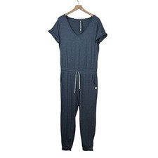 Vuori All Day Romper Jumpsuit Heather Blue Women s Sz L