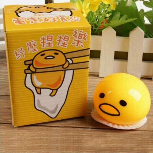 Squishy Puking Egg Yolk Squeeze Ball With Yellow Goop Anti-Stress Relief Toy - Picture 15 of 21