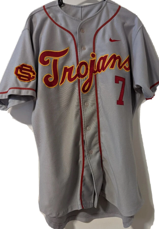 USC Trojans Nike Baseball Game Used Jersey #7 Stitched Size 46