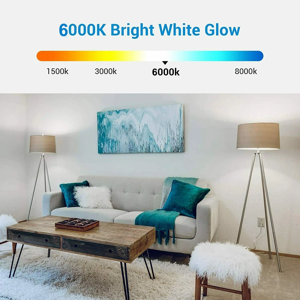 16 Pack A19 LED Light Bulbs 15W Equivalent 100W Replacement Daylight 6500K E26 - Image 3 of 4