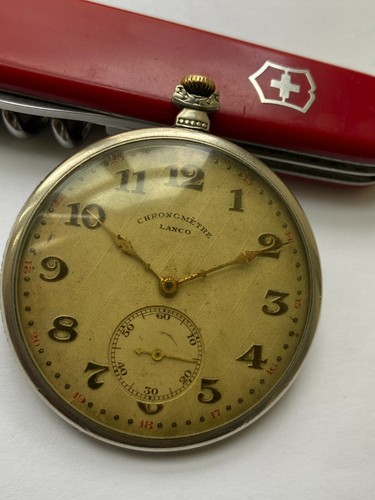 RARE VINTAGE ANTIQUE BEAUTIFUL POCKET WATCH LANCO CHRONOMETRE SWISS MADE  RUBIS | eBay