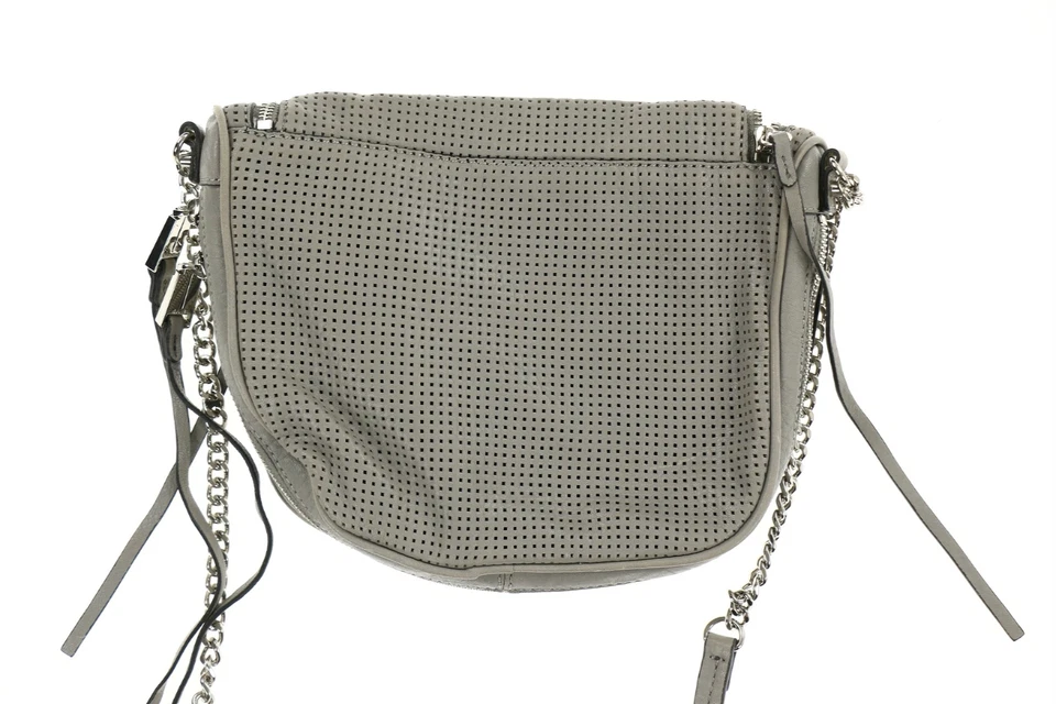 She+Lo 245168 女式链条皮革单肩包斜挎包灰色 — 第 4/4 张图片