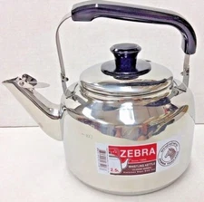 ZEBRA Teapot H/D Stainless Steel Whistling Sound Kettle 0.8L-2.5L- 4.5L 7.5L
