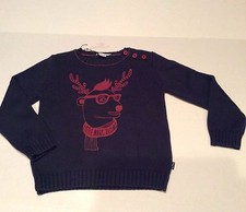 LITTLE MARC JACOBS Boys Navy Blue Knitted Soft Cotton Sweater BNWT 