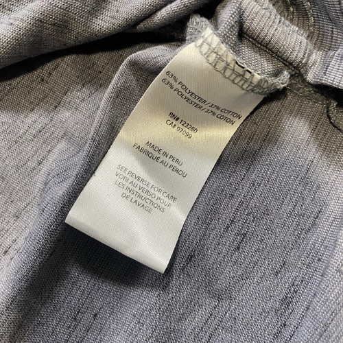 Travis Mathew Auckland Slub Polo Shirt Mens Size XL Grey Striped Stretch - Picture 7 of 9