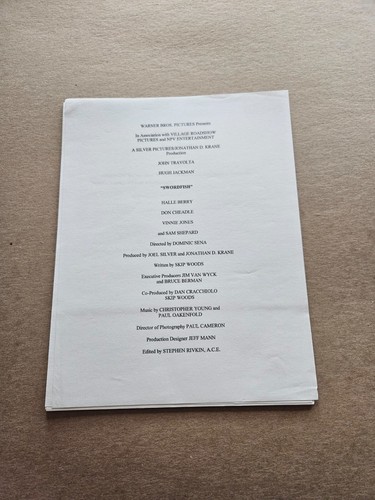 2001 SWORDFISH Original Presskit w/Stills John Travolta Hugh Jackman Halle Berry - Picture 3 of 5