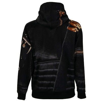 その他 Moschino FW22 Moschino Sweaters Black (1799 6028A1555) MOSCHINO COUTURE Biker Jacket Logo Print Sweater Hoody Black