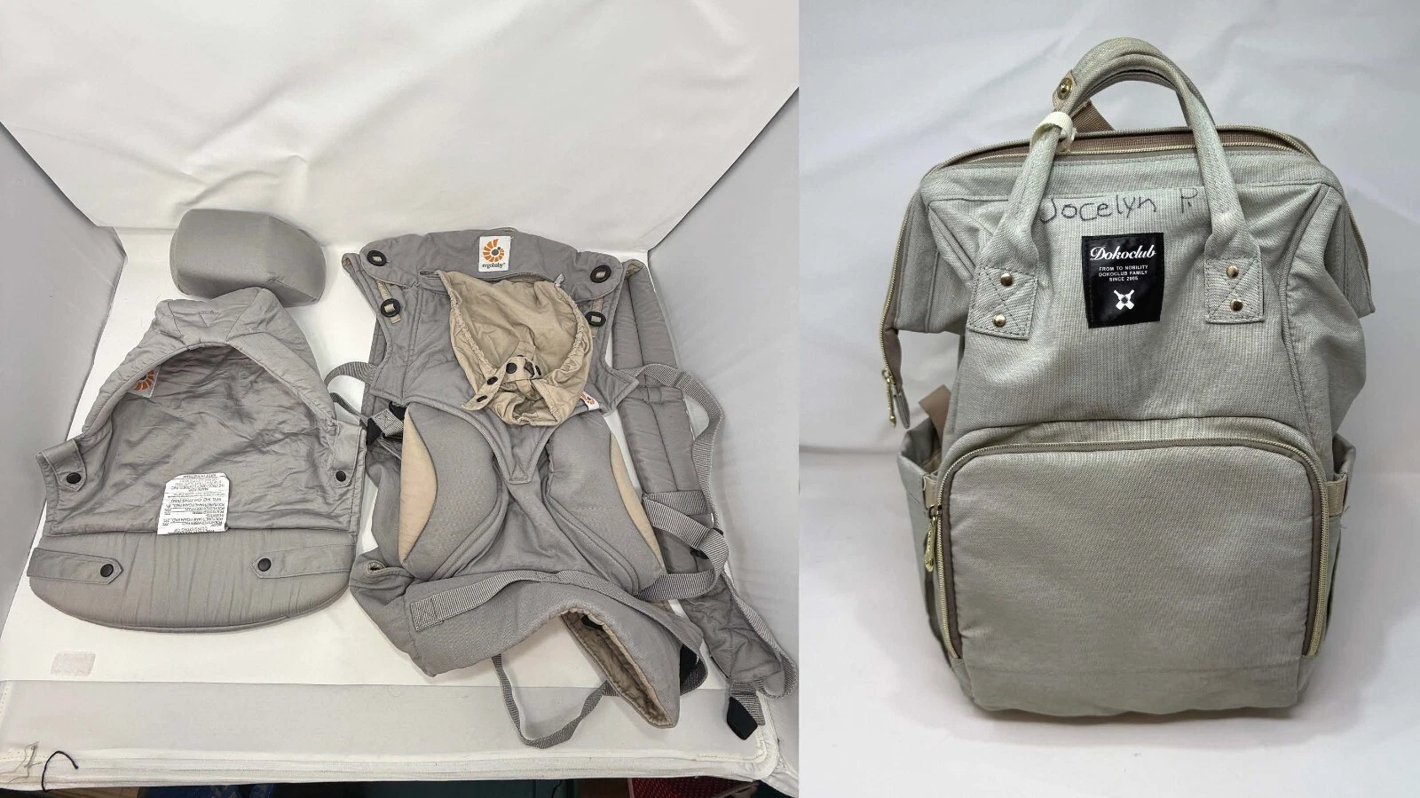 Ergobaby 360 Bundle of Joy 4 Position Baby carrier & DokoClub Diaper Bag Combo