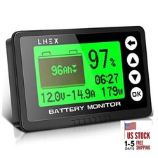 Portable Battery Monitor with Shunt, 500A Automotive Car Battery Monitor for