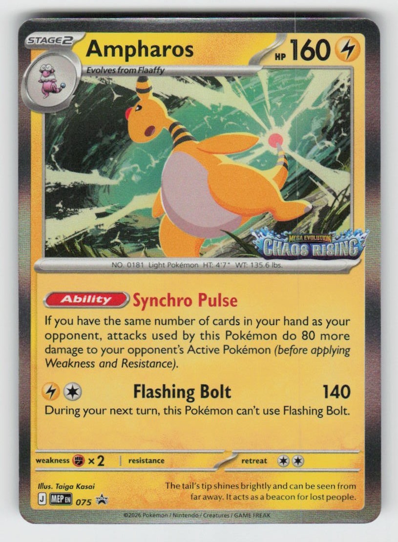 Holo Ampharos 075 Promo ME: Mega Evolution Promo Near Mint