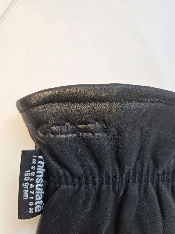Guantes de conductor Carhartt de cuero negro para hombre forrados aislantes talla M Foto 4 de 4
