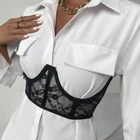Women Push Up Floral Lace Underbust Corset Gothic Alternative