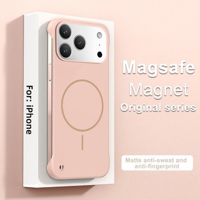 For iPhone 17 Pro Max 16 15 14 13 12 Ultra-Thin Magnetic Frameless PC Hard Case