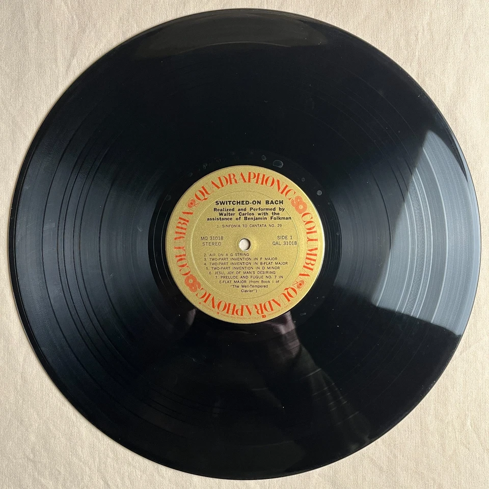 WALTER CARLOS Switched-On Bach 1972 Quad Vinyl LP Columbia MQ 31018 - VG - Image 3 of 4