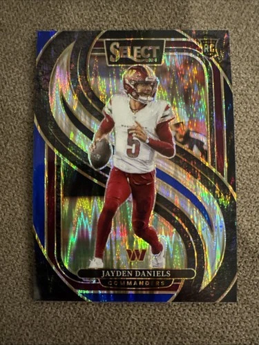 2024 Panini Select - Premier  Jayden Daniels #112 Black & Blue Shock Prizm (RC)