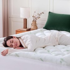 Queen Mattress Topper, Viscose Derived from Bamboo Thick Pillow Top Mattress Pad
