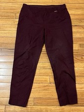 Vince Camuto Burgundy/Black Pull On Pants Womens M
