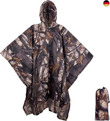 3-in-1 Multi-Purpose Rain Poncho, Waterproof, Lightweight & Quick Drying,