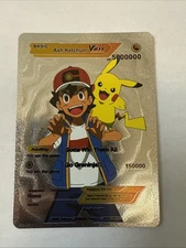Ash Ketchum Vmax HP 5000000 Silver Foil Fan Art Card Gotta Win Them All 💥💥💥