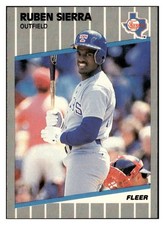 Ruben Sierra 1989 Fleer #532 Texas Rangers VTG Baseball *340