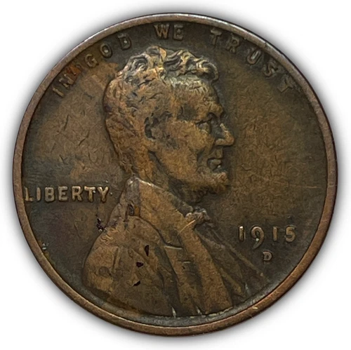 1915-D Lincoln Wheat Cent Choice Very Fine VF+ Coin, Details #26013