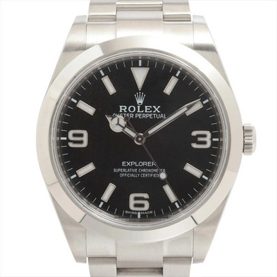 Rolex Explorer I 214270 SS SS AT black dial 2 Extra Links