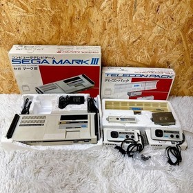 Junk SEGA MARK 3 III Console w/ Box, AC Adapter + Telecom Pack No RF Cable Japan