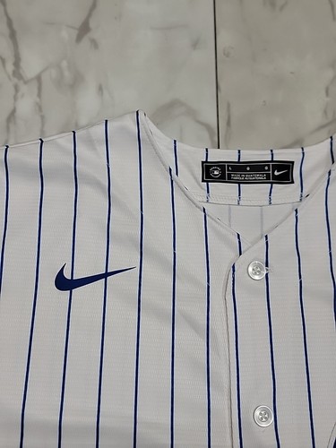 Camiseta de béisbol a rayas de los Chicago Cubs MLB grande para hombre Nike Engineered - Imagen 8 de 13