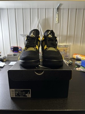 Nike Air Jordan 4 Retro Thunder Yellow, Größe US10.5 EU44.5