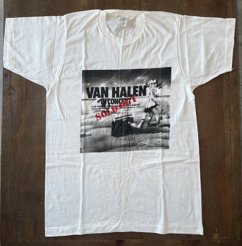 NEW Vintage Authentic 1980 LG Original "Van Halen in Concert (Sold Out)" Tee