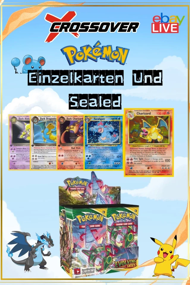 Pokemon Drachenwandel Displays und Vintage Einzelkarten