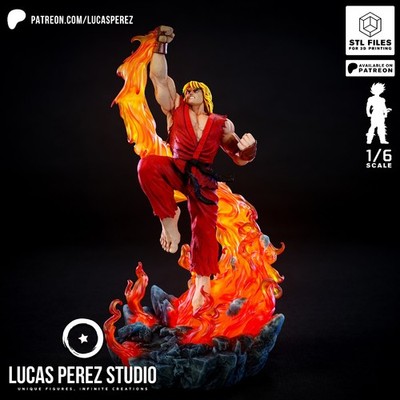 Ken Masters - Resin Figure Unpainted/Painted 3D Print Model Kit Statue