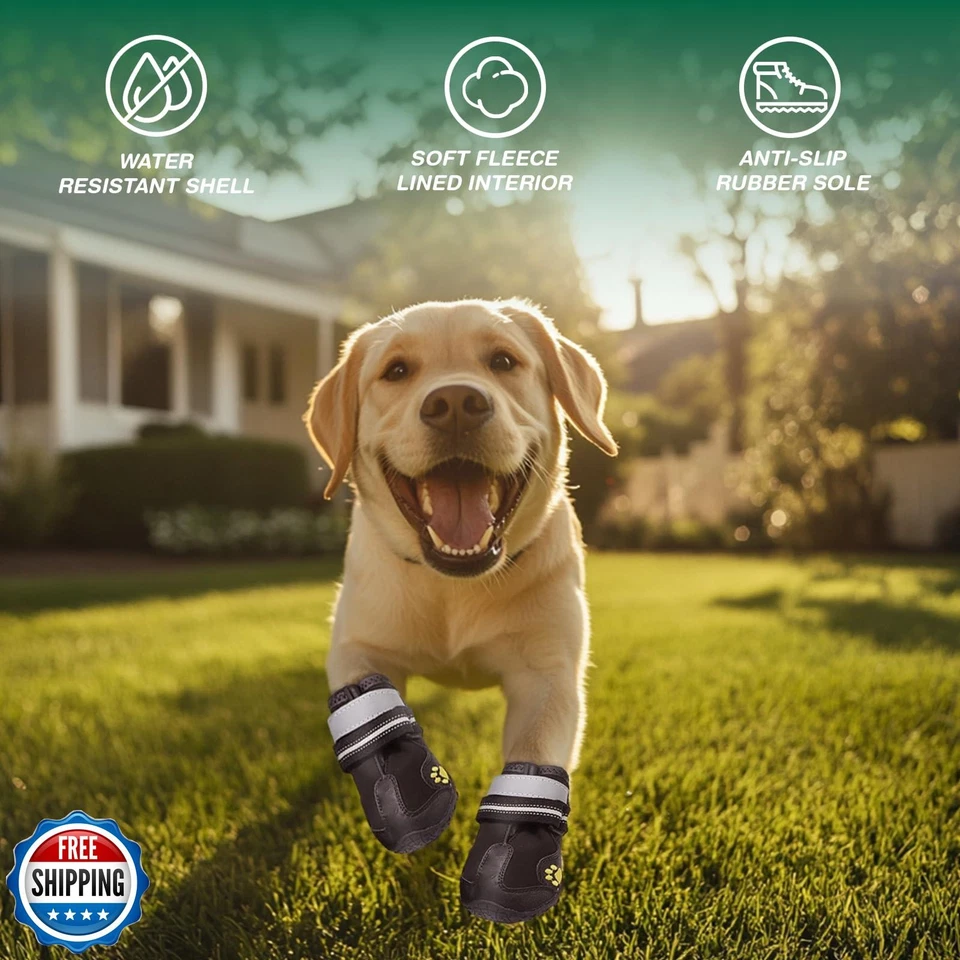 AOKOWN Zapatos para Perros Grandes, Botas Antideslizantes para Perros para Invierno Nieve, Hot Pav Foto 3 de 4