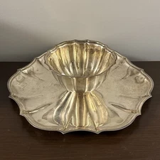 Vintage Oneida Silver Plate Chippendale Style Chip and Dip Server Platter