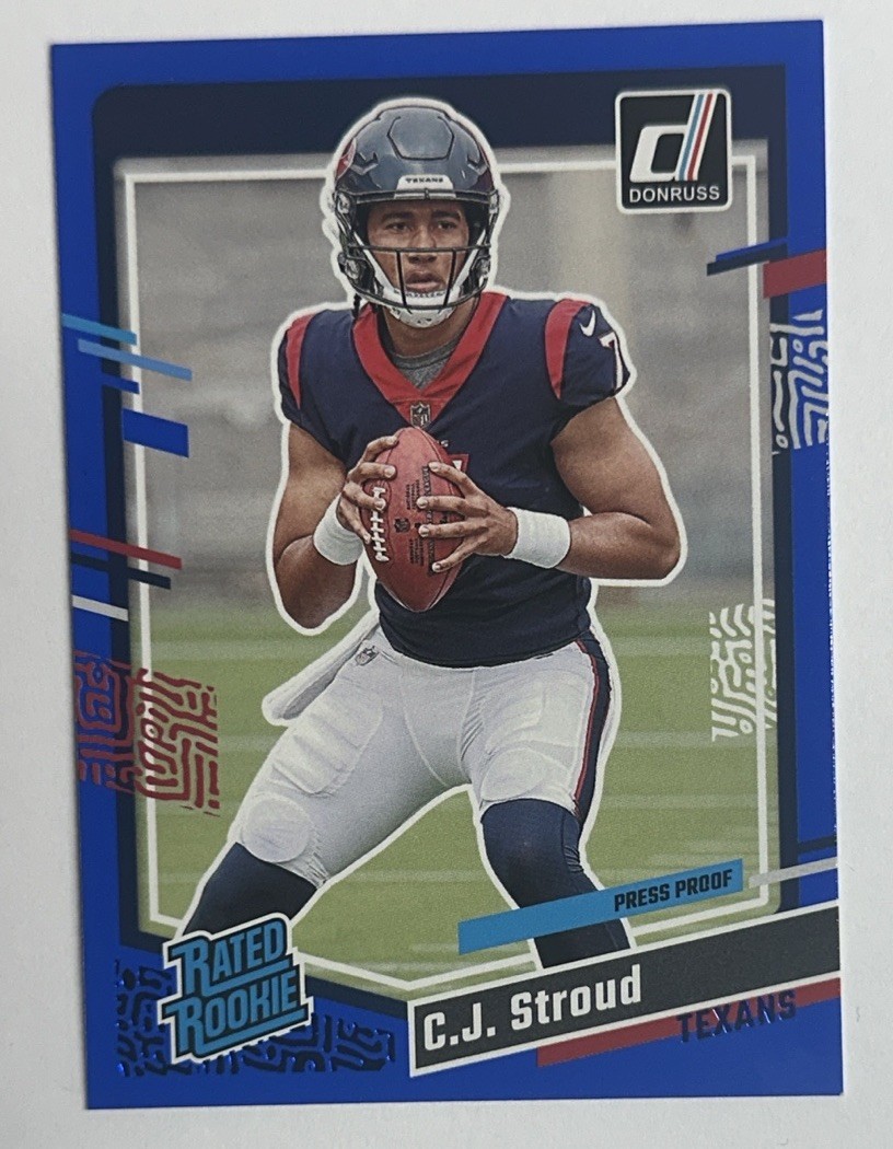 2023 Donruss Rated Rookie Blue Press Proof CJ Stroud #339