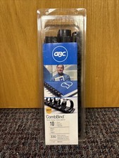 GBC CombBind 1 1/2" Spines Box of 10 330 Sheet Capacity Black New