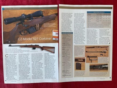 2003 CZ Model 527 Carbine Print Ad Accuracy Description Article