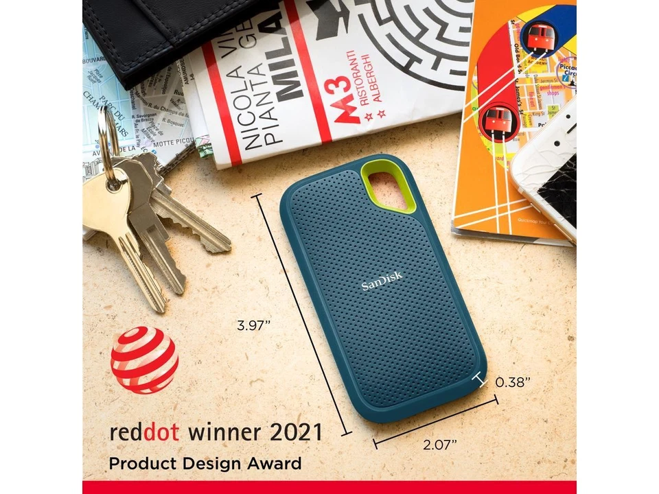 SanDisk 1TB Extreme Portable SSD - Up to 1050MB/s - USB-C, USB 3.2 Gen 2 - - Image 3 of 4