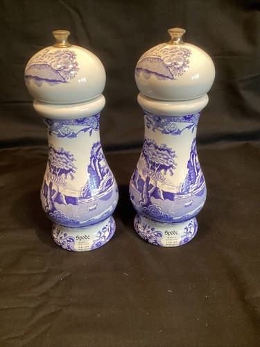 Spode italienische blau & weiß SALZ- UND PFEFFERMÜHLEN ODER MÜHLEN